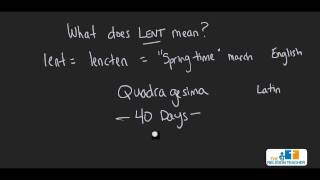 What Does Lent Mean [upl. by Enyalahs]