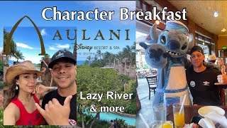 Aulani Disney Resort  Character Breakfast Lazy River amp More [upl. by Rashida20]