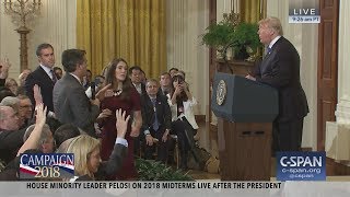 Exchange between President Trump and CNNs Jim Acosta CSPAN [upl. by Ycniuqed]