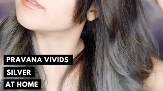 Silver Hair at Home  Pravana Chromasilk Vivids Silver [upl. by Siloum]