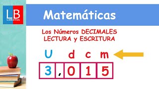 Los Números DECIMALES LECTURA y ESCRITURA ✔👩‍🏫 PRIMARIA [upl. by Alston926]