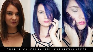 HOWTO Hair Color Splash Using Pravana Vivids [upl. by Enelahs]