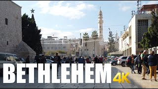 Bethlehem Palestine walking tour 4k 60fps [upl. by Anerbas]