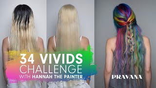 PRAVANA 34 VIVIDS Challenge with Hannah the Painter [upl. by Ynej]