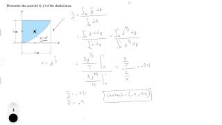 Determine the centroid xy of the shaded area [upl. by Pomfret390]