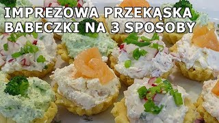 Imprezowa przekąska  babeczki na 3 sposoby [upl. by Elleuqram152]