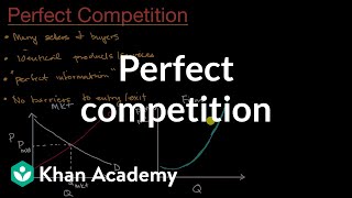 Perfect competition  Microeconomics  Khan Academy [upl. by Melantha]