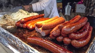 Huge quotKielbasaquot Sausages from Poland London Street Food [upl. by Yvad]