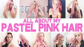 All About My Pastel Pink Hair  by tashaleelyn [upl. by Yhtommit53]