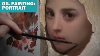 TIMELAPSE Portrait painting in oil paint Mastercopy of Bouguereau [upl. by Andras96]