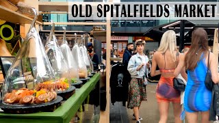 London Walking Tour  Old Spitalfields Market London  August 2021 4K [upl. by Ccasi]