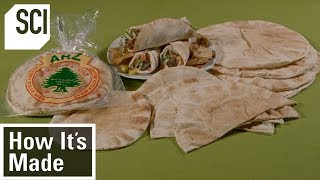 How To Make Pita Bread  How Its Made [upl. by Eadrahs]