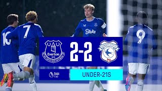 U21 HIGHLIGHTS Everton 22 Cardiff City [upl. by Ainimreh]