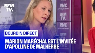 Marion Maréchal face à Apolline de Malherbe en direct [upl. by Helbonna]