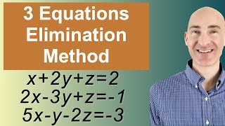 Solving Systems of 3 Equations Elimination [upl. by Htial631]