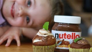 Domowy Przepis na babeczki czekoladowe z nutellą Nutella mufin [upl. by Engen506]