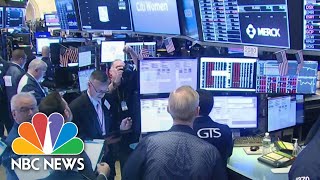 Stock Trading Halted After Markets Plunge At Market Open  NBC News [upl. by Atteuqcaj216]