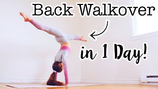 How to do a Back Walkover in One Day [upl. by Nahgaem340]