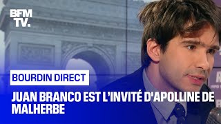 Juan Branco face à Apolline de Malherbe en direct [upl. by Miguelita439]