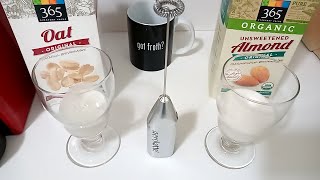 Oat Milk vs Almond Milk part 2 Frothing Test [upl. by Ellary936]