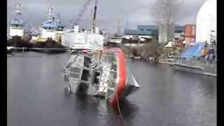 Coast Guard Response Boat SelfRighting Test [upl. by Assylem]