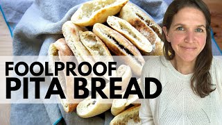 Simple Homemade Pita Bread Recipe [upl. by Artinad22]