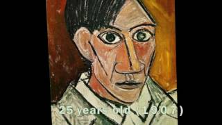 Pablo Picasso’s Self Portrait Evolution From Age 15 To Age 90 [upl. by Coop]