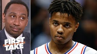 Markelle Fultz is on the verge of being the biggest NBA draft bust – Stephen A  First Take [upl. by Eillim82]