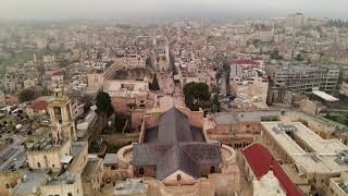 Drone view of Bethlehem on Christmas Eve [upl. by Flan]