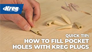 Quick Tip How to Fill Pocket Holes with Kreg Plugs [upl. by Ibbie]