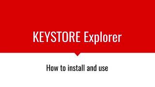 Keystore Explorer Quick Overview [upl. by Persis]